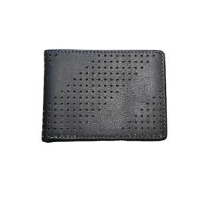 Gus Leather Diagonal Perforated Bifold Wallet