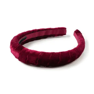 Halo Luxe Ava Scalloped Velvet Headband - Wine