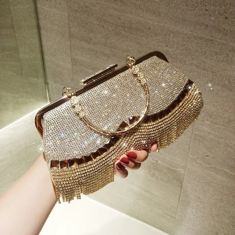 Hand Bag for Wedding Party Banquet Bag Diamond Clutch Bag Ladies Luxury Party Evening Bag Fashion Wedding Bridal Dress Bag