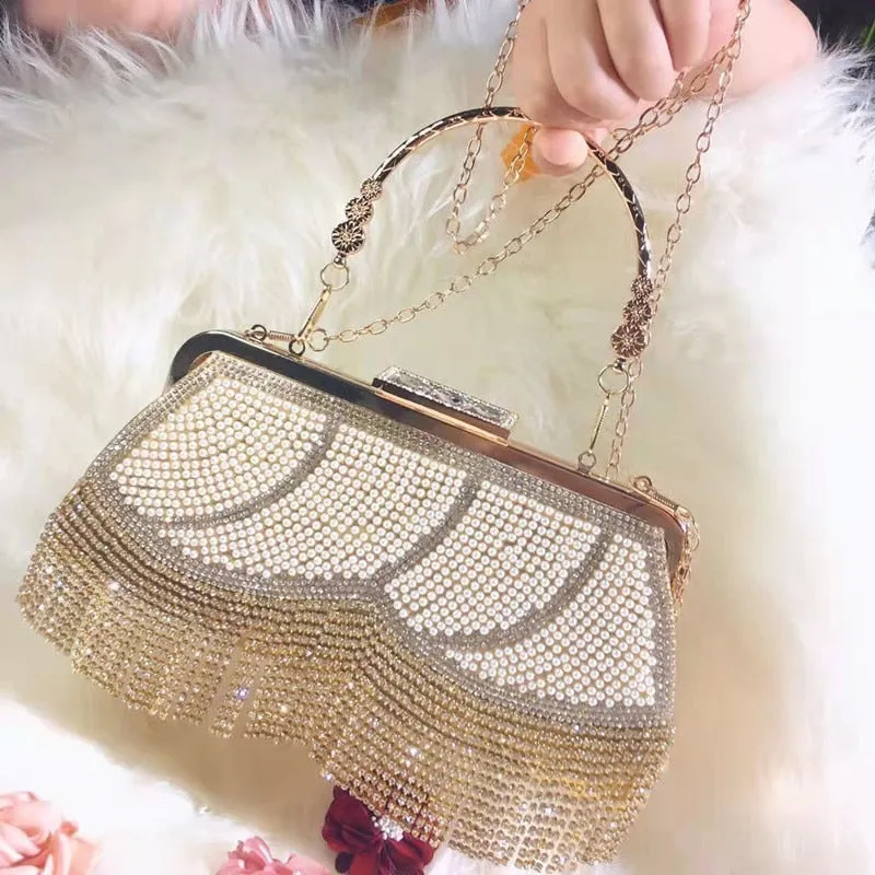 Hand Bag for Wedding Party Banquet Bag Diamond Clutch Bag Ladies Luxury Party Evening Bag Fashion Wedding Bridal Dress Bag