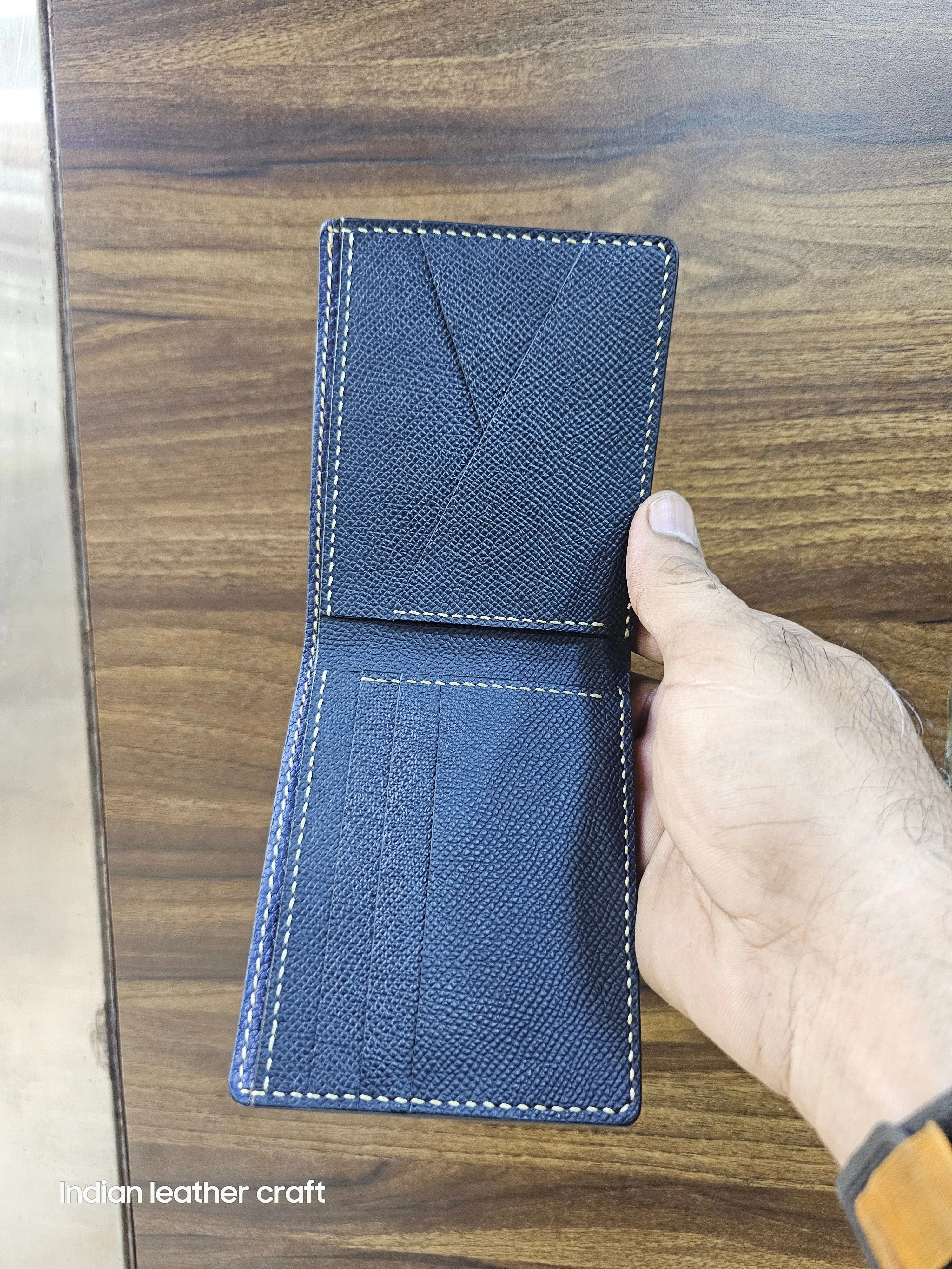 Handmade epsom leather wallet