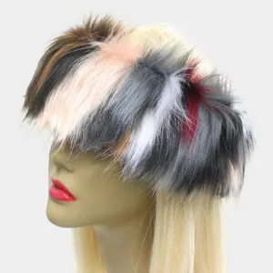 Headband Multi Color Faux Fur Earmuff