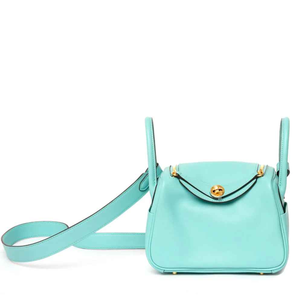 Hermes Bleu Atoll Swift Mini Lindy 20