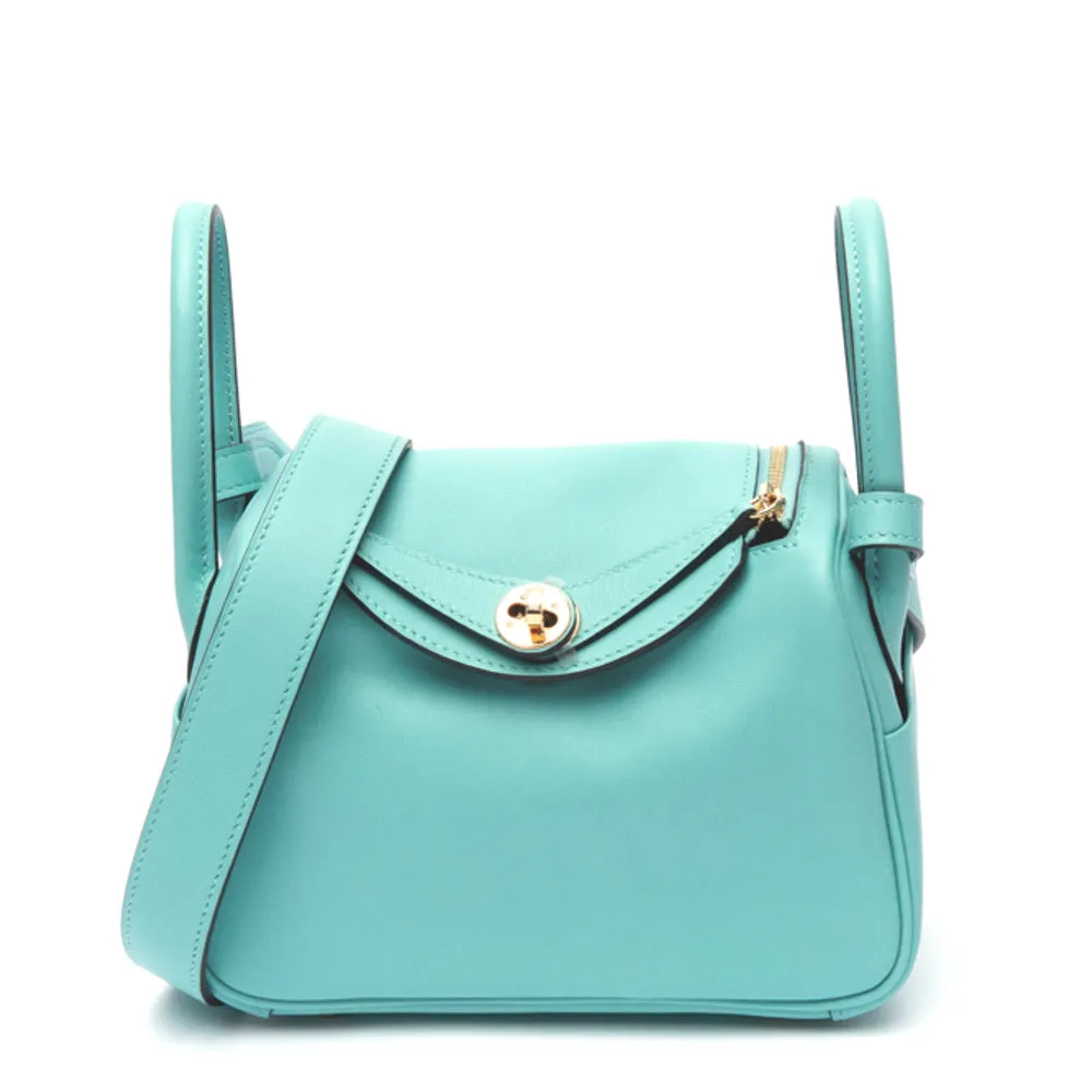 Hermes Bleu Atoll Swift Mini Lindy 20