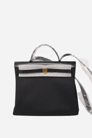 Hermes Herbag 31 Canvas Black New 2021