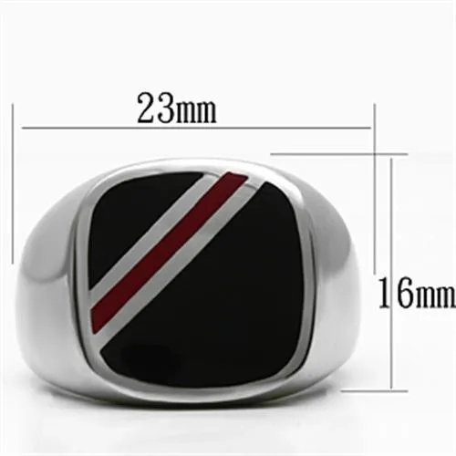 High polished (no plating) Stainless Steel Ring with Epoxy in Multi Color for Women Style TK602