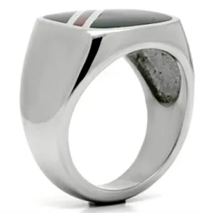 High polished (no plating) Stainless Steel Ring with Epoxy in Multi Color for Women Style TK602