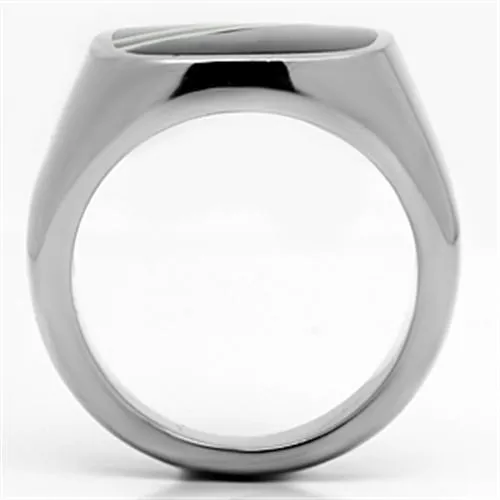 High polished (no plating) Stainless Steel Ring with Epoxy in Multi Color for Women Style TK602