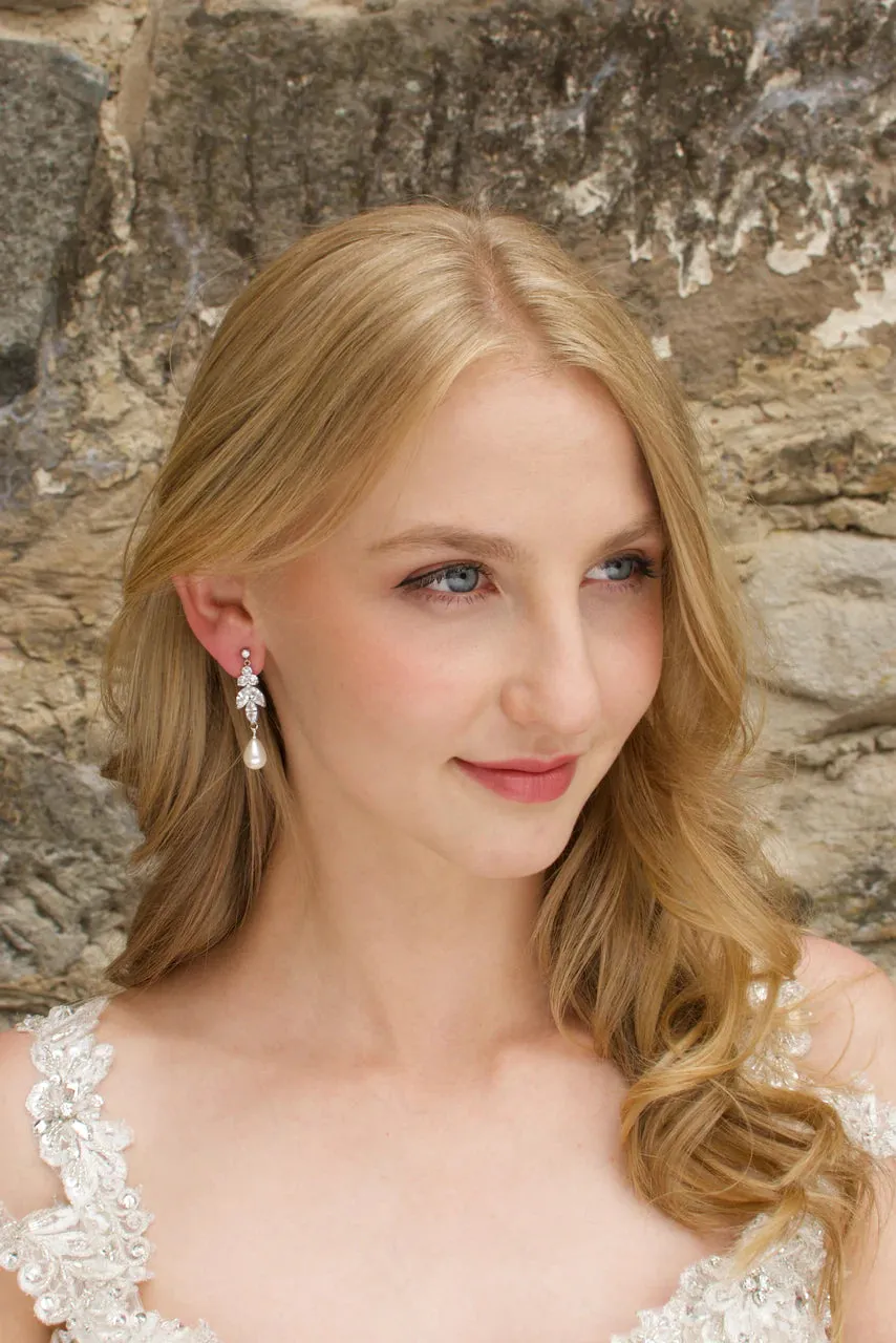 Holly - Stunning Pearl Drop Bridal Earrings