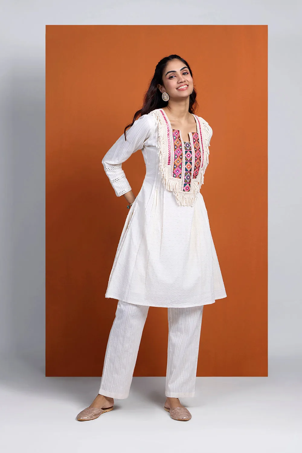 HOOR - Boho Short Kurta With Pant