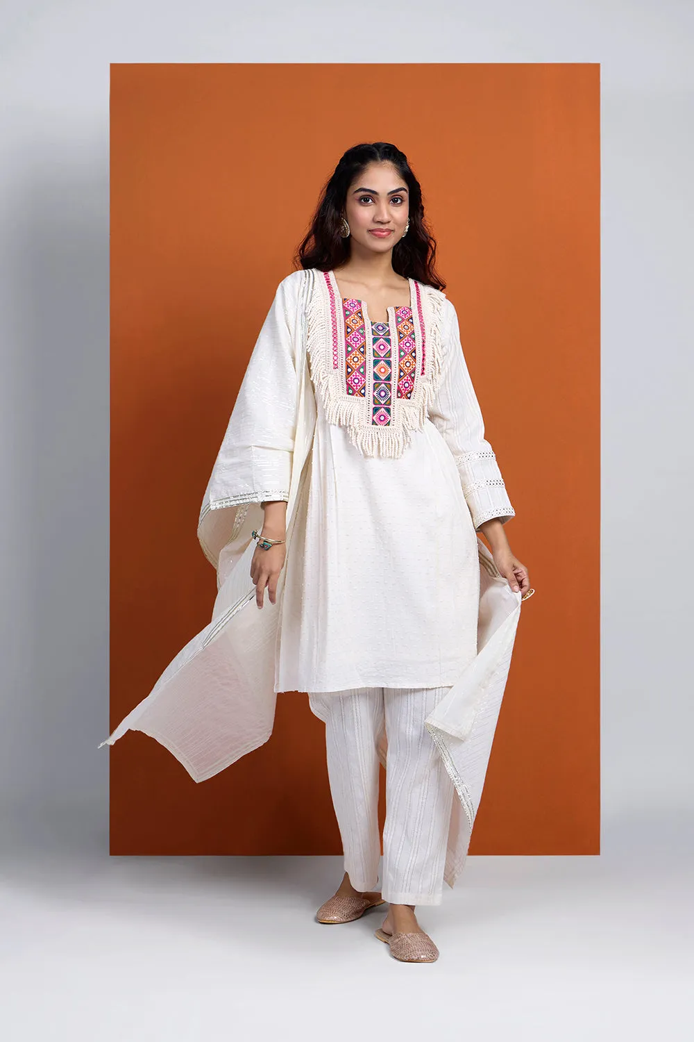 HOOR - Boho Short Kurta With Pant