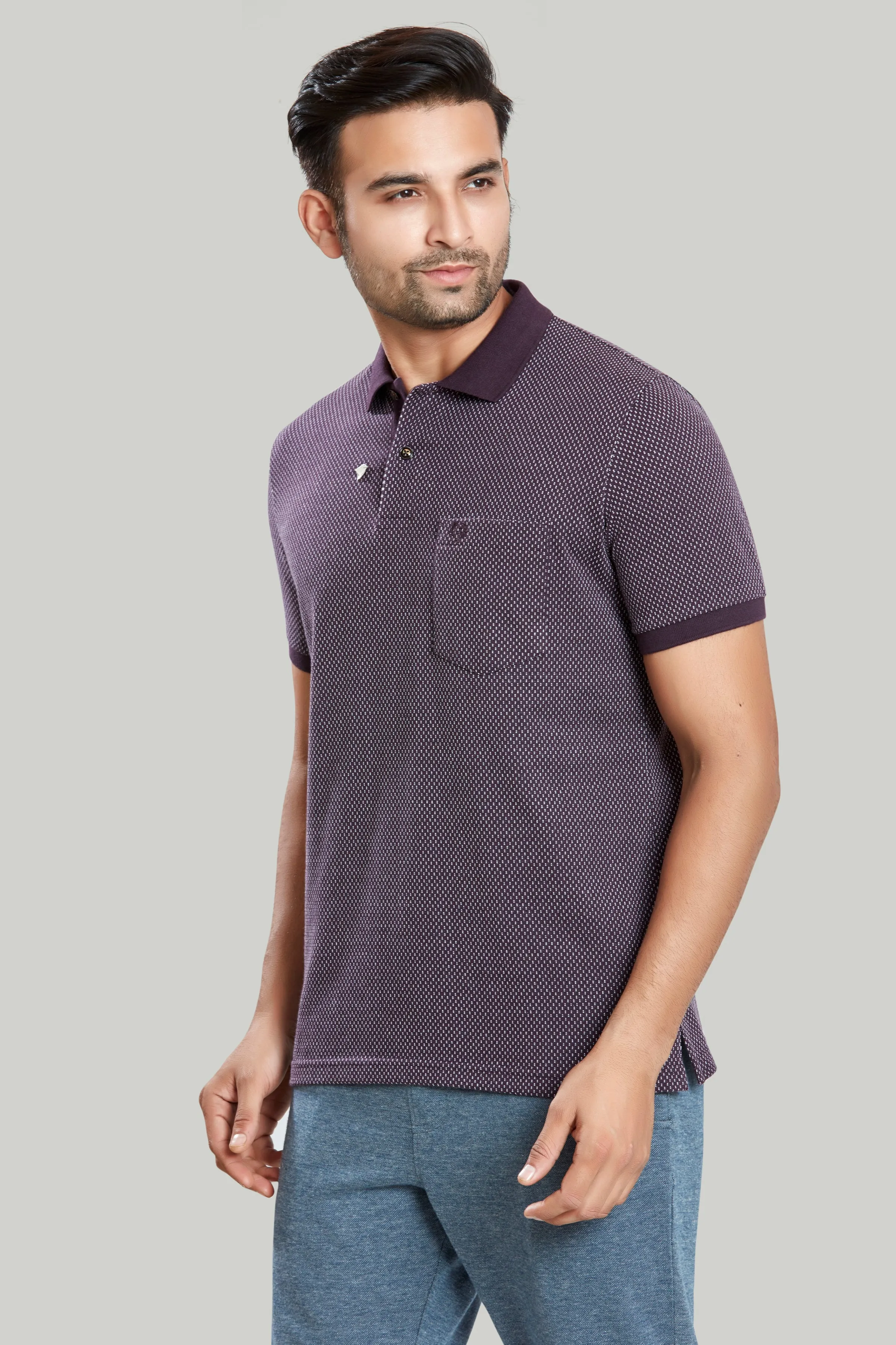 Jacquard Texture Polo