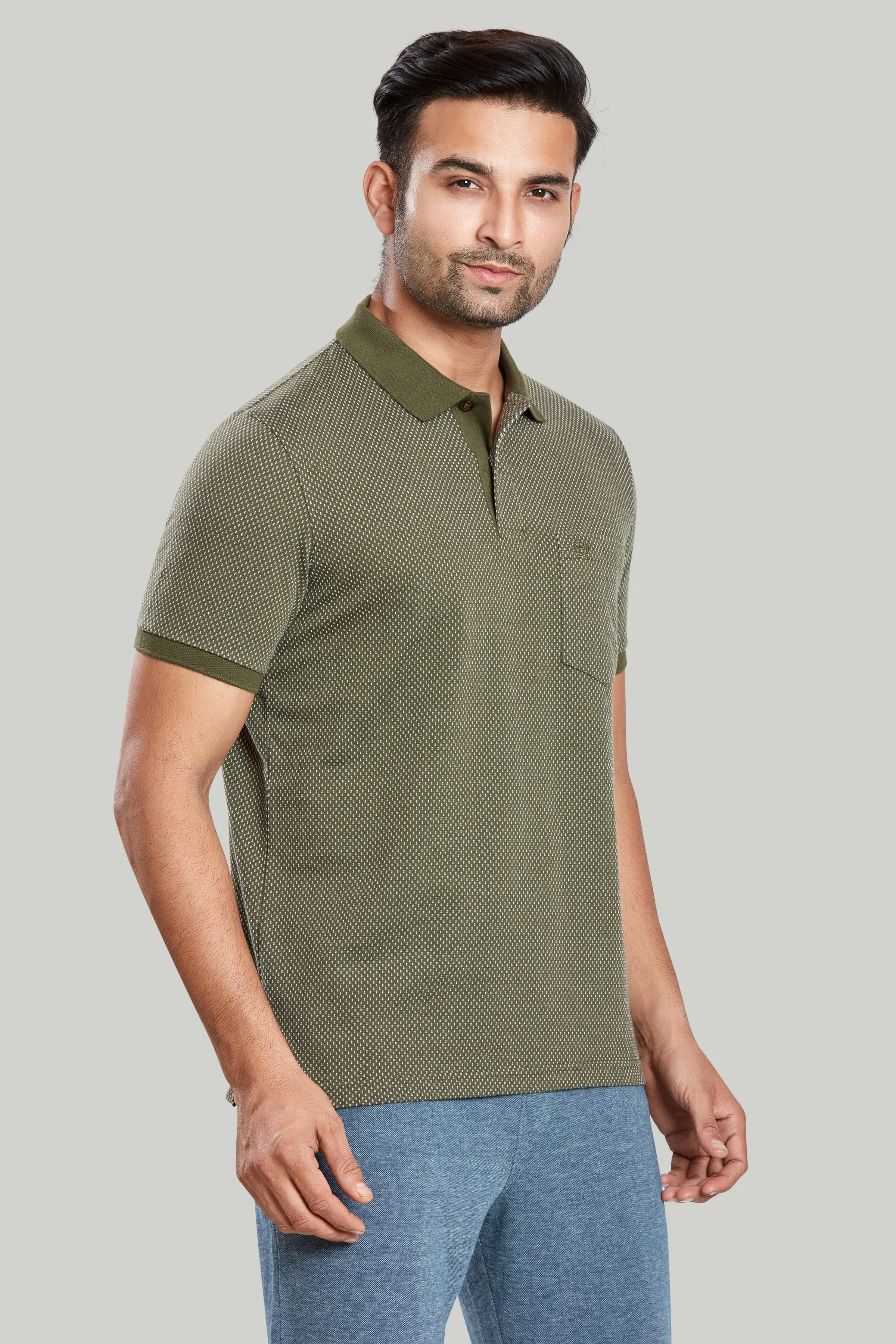 Jacquard Texture Polo