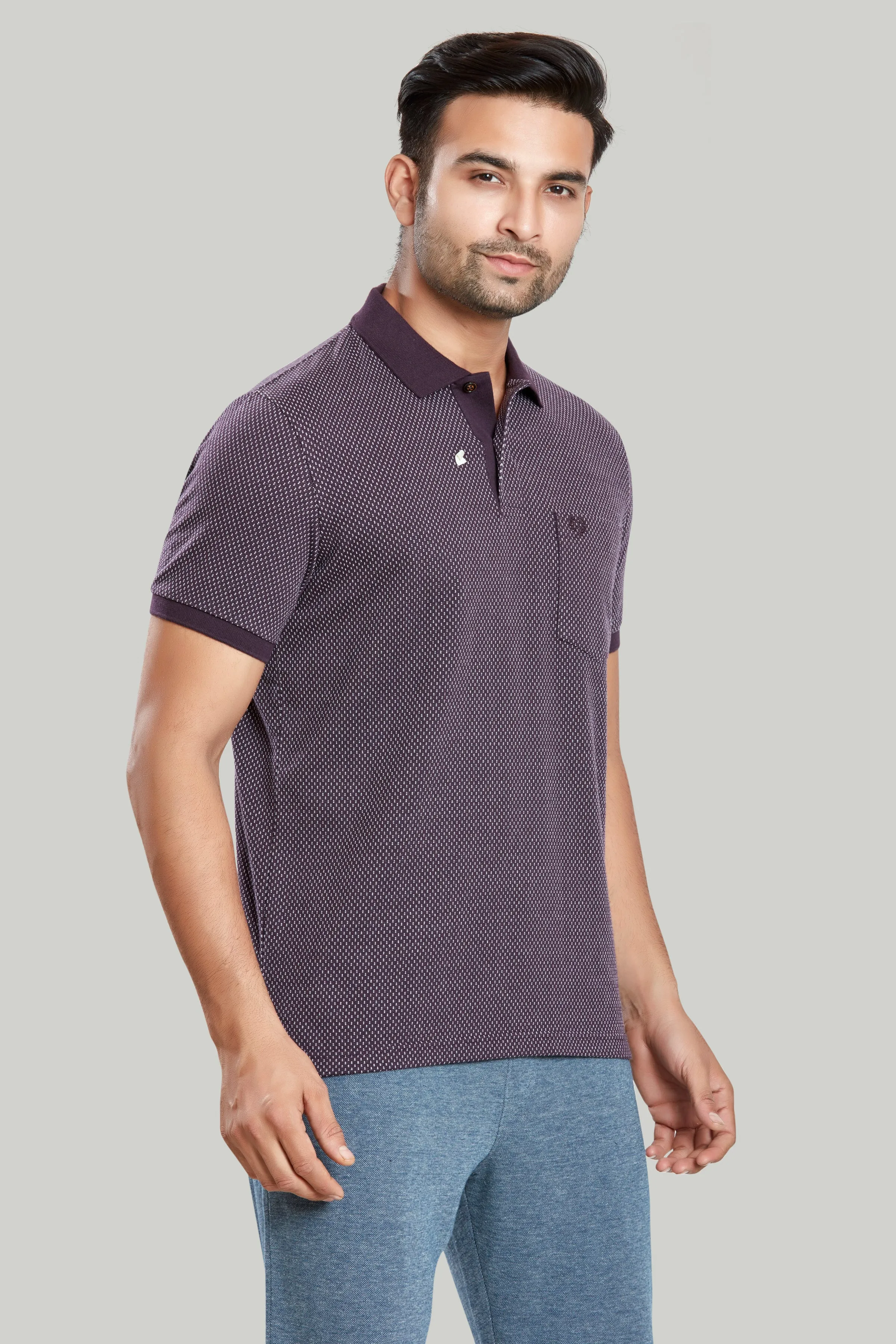 Jacquard Texture Polo