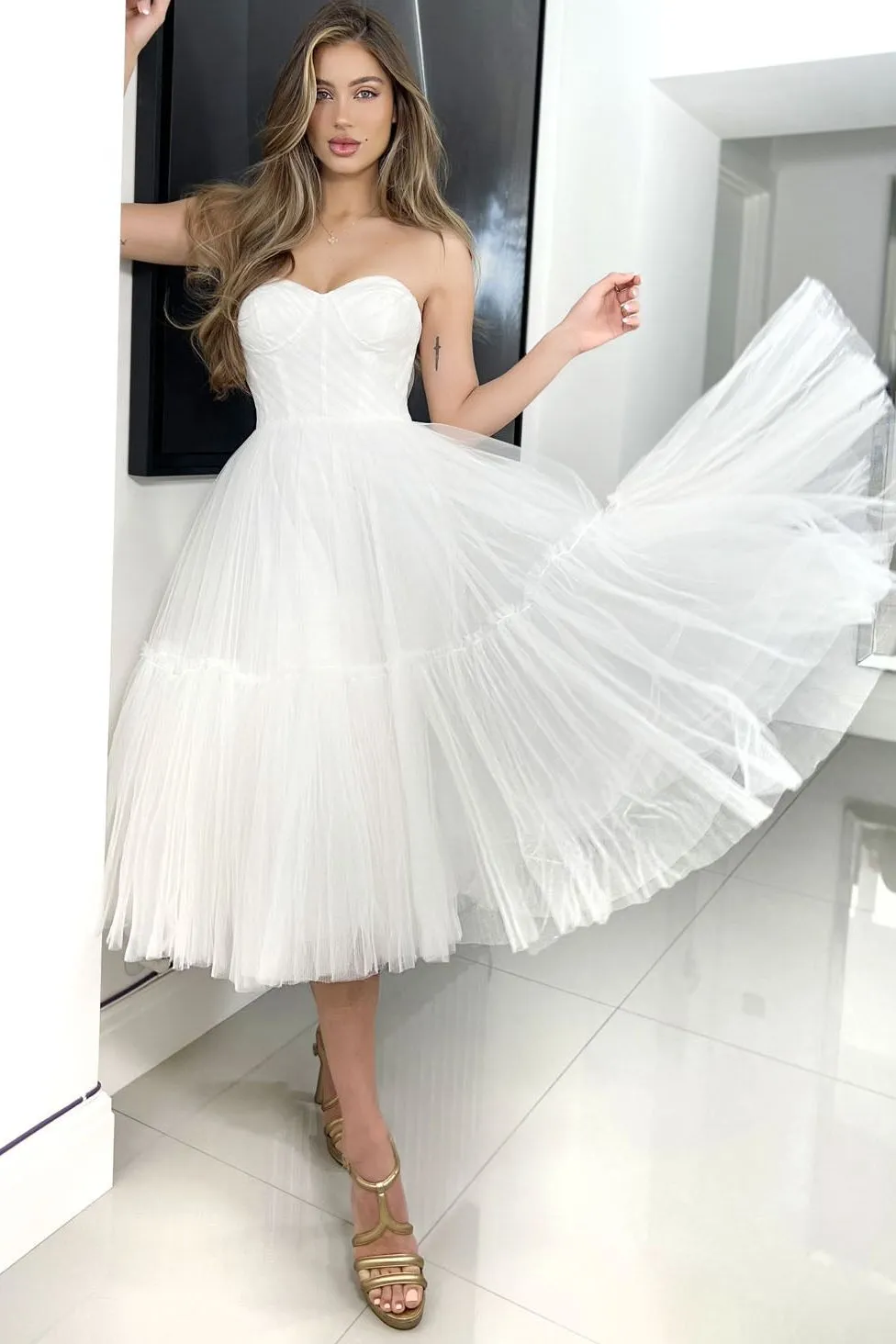 J’ADORE AUSTRALIA cocktail tiered dress in tulle