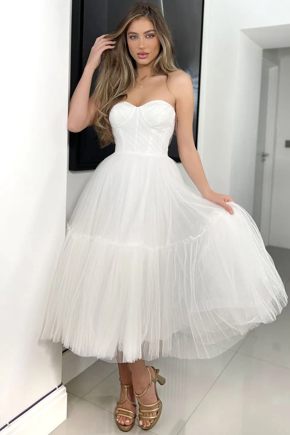 J’ADORE AUSTRALIA cocktail tiered dress in tulle