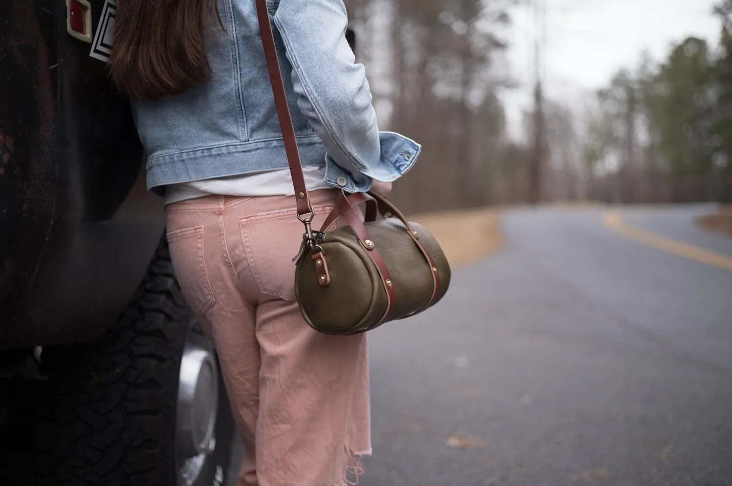 JANE LEATHER CROSSBODY - SMALL - OLIVE