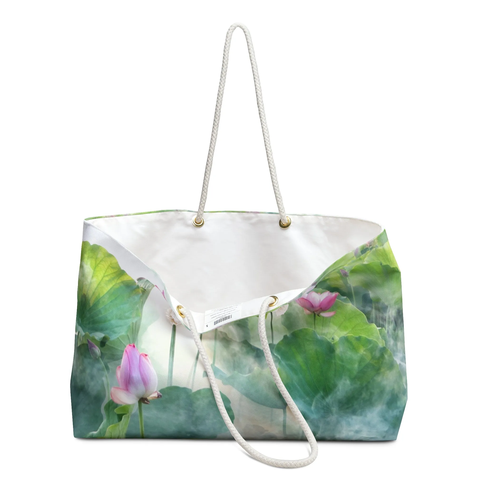 Japanese Lotus Flowers Weekender Tote Bag