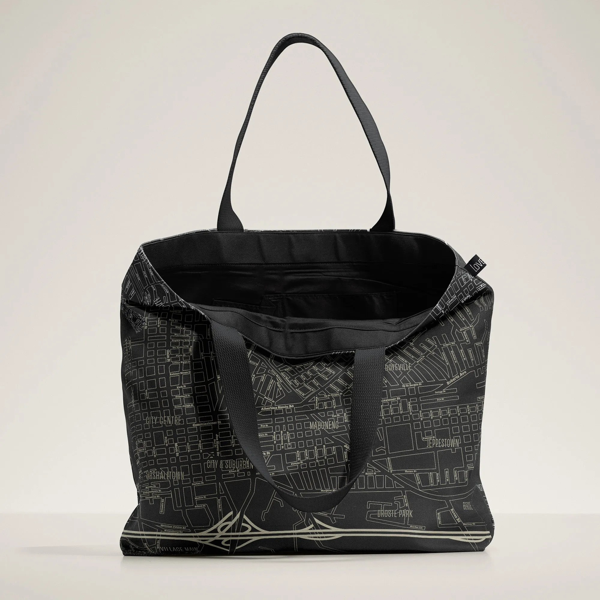 Joburg CityMap ToteBag | deluxe black