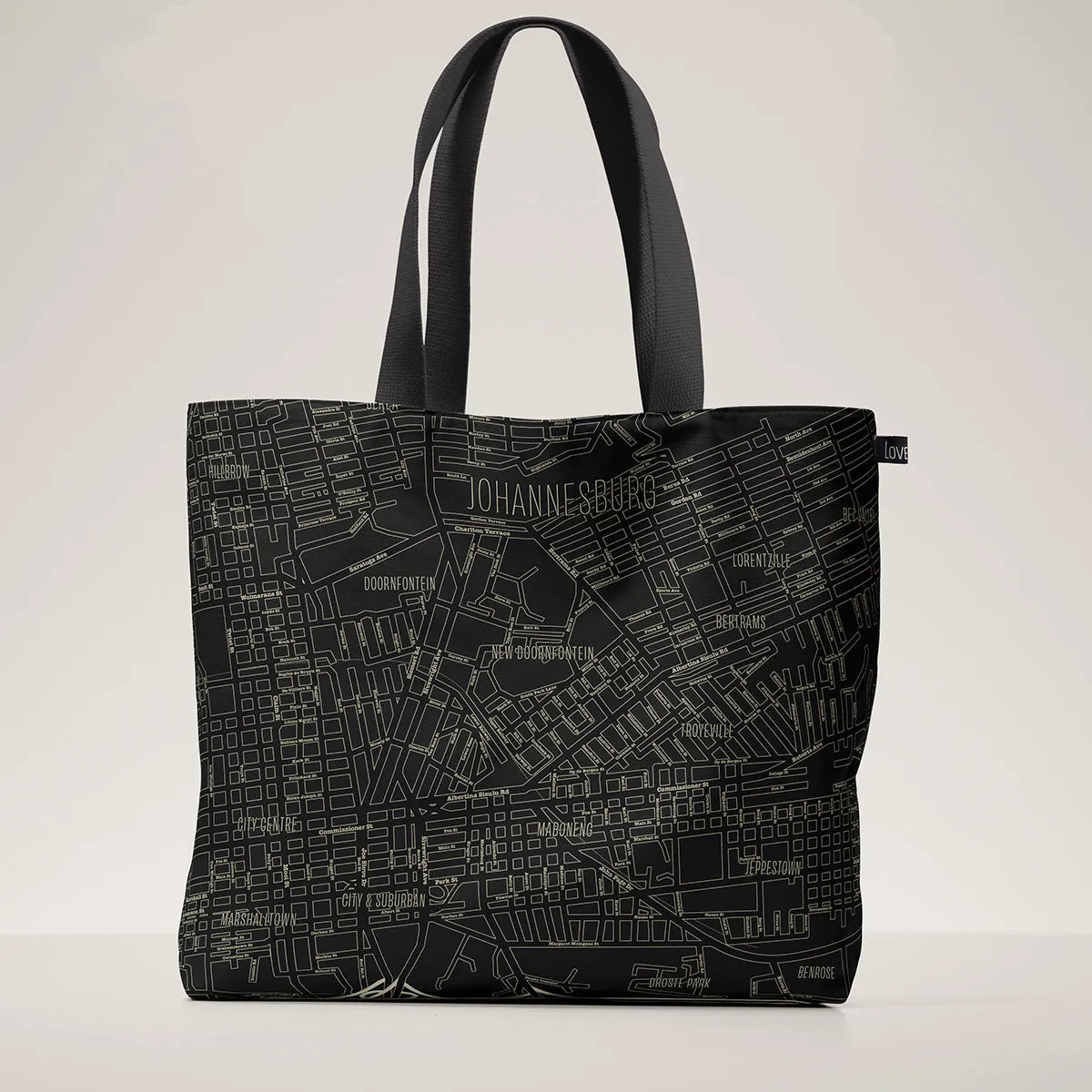 Joburg CityMap ToteBag | deluxe black