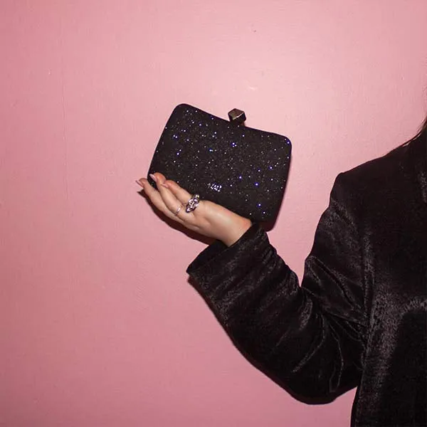 Karina Black | Glitter Clutch