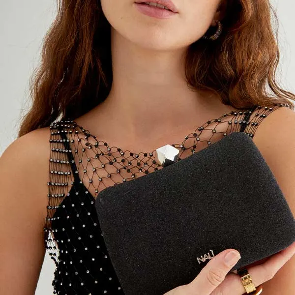 Karina Black | Glitter Clutch