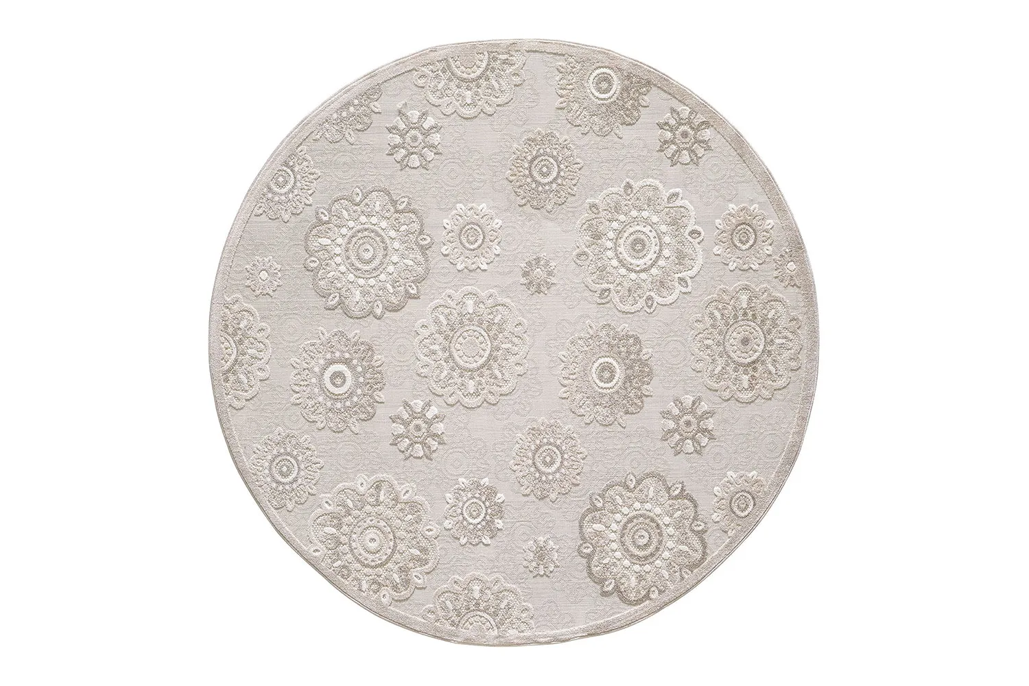 KAS Calla Suzani Round Indoor/Outdoor Rug