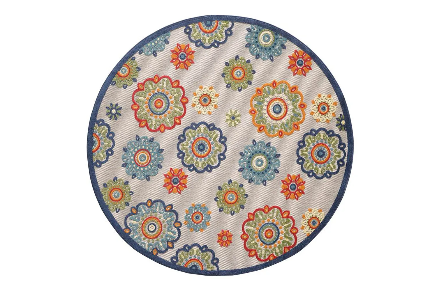 KAS Calla Suzani Round Indoor/Outdoor Rug