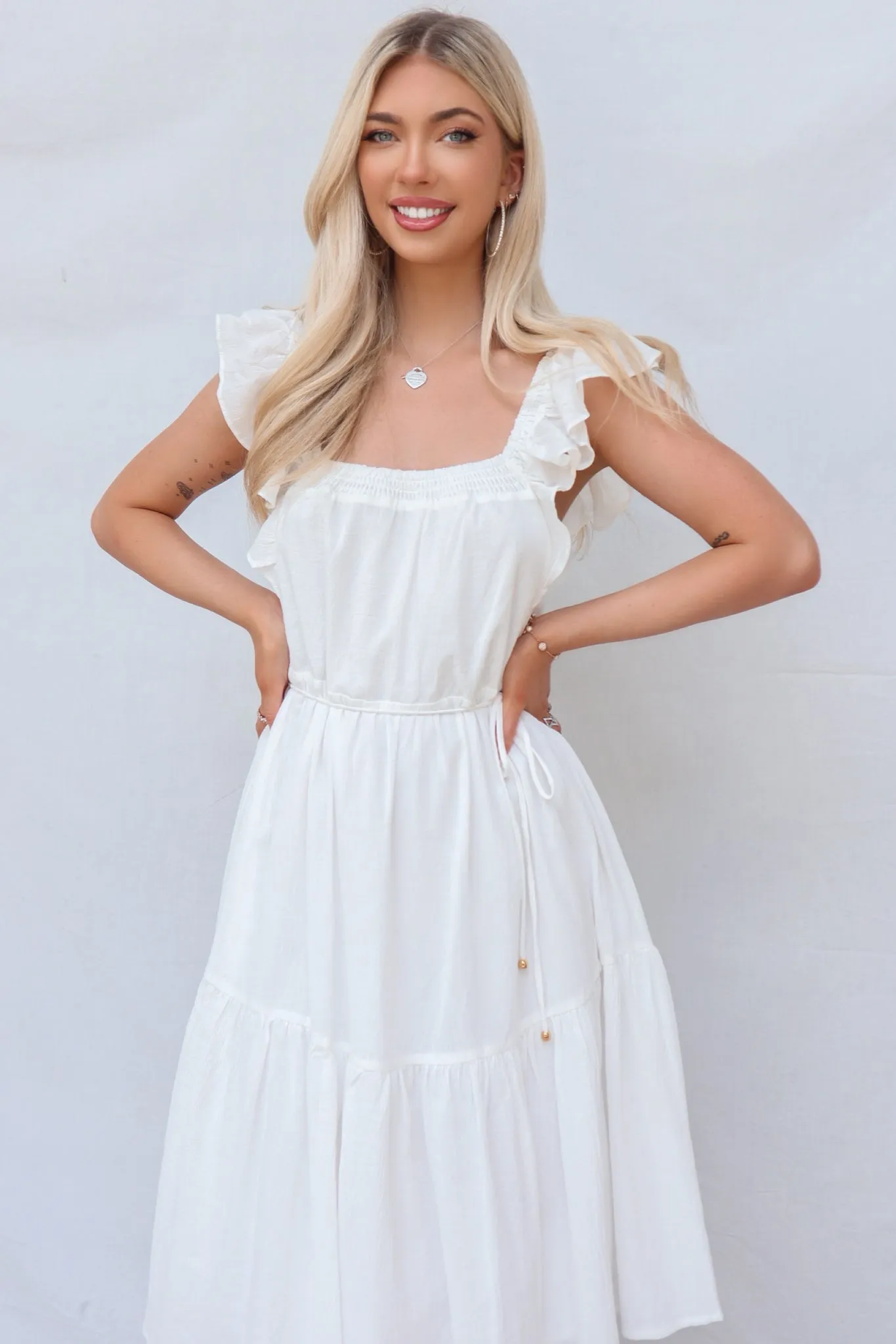 Kenzie Midi Dress - White