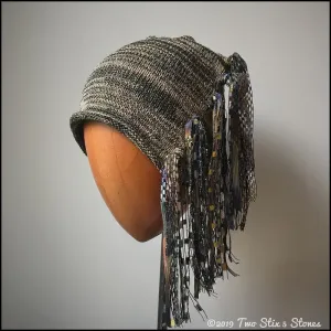 Khaki & Black Tweed Signature *Funky Chic Hat*