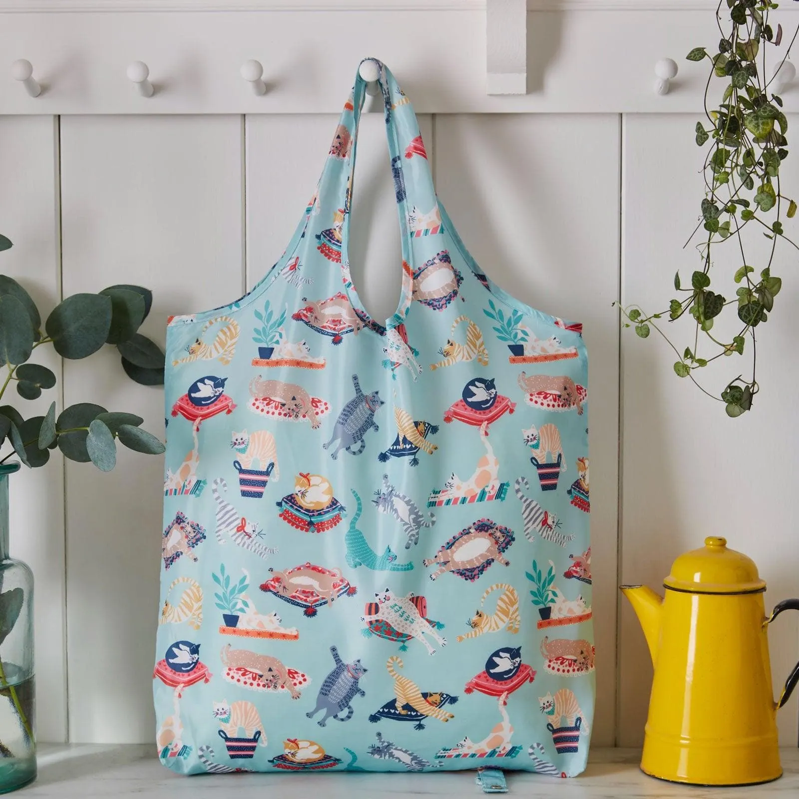 Kitty Cats Reusable Roll-Up Shopping Bag