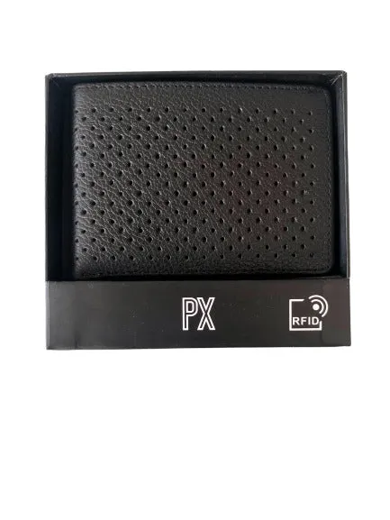 Kyle Leather Perforated Bifold Wallet