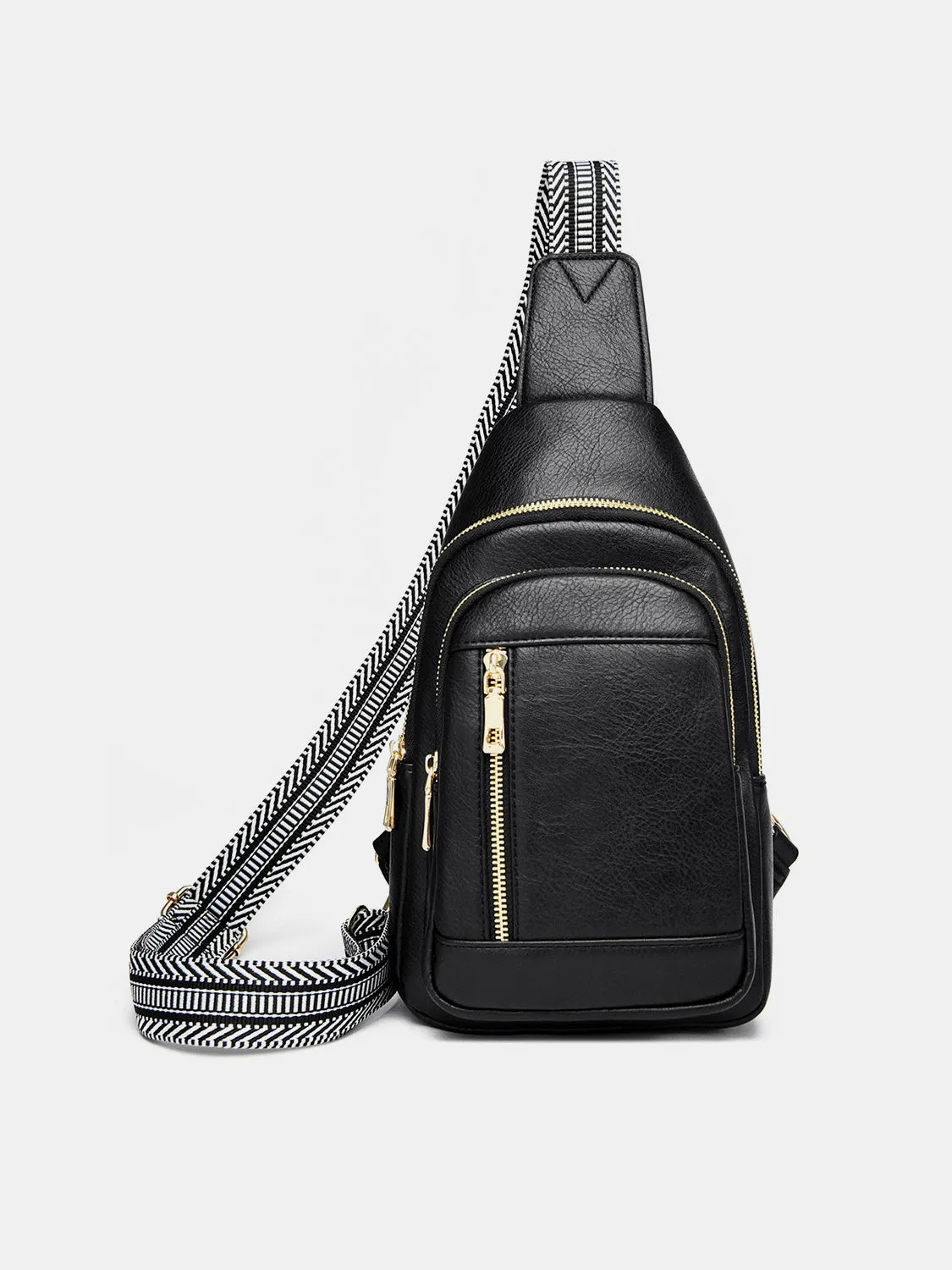 Leather Adjustable Strap Crossbody Bag