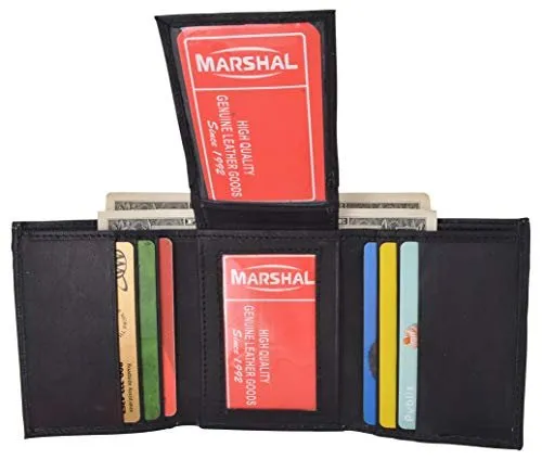 Leather Wallets for Men Front Pocket Slim Trifold Wallet