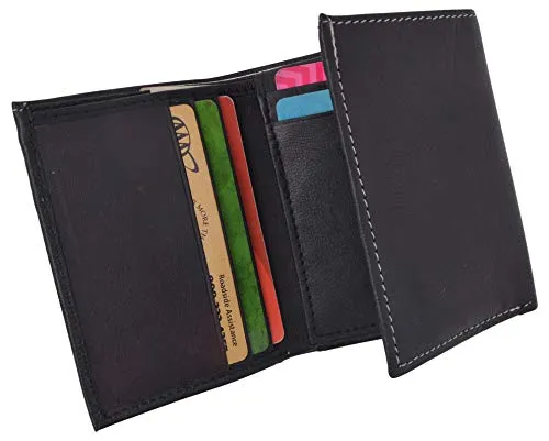 Leather Wallets for Men Front Pocket Slim Trifold Wallet