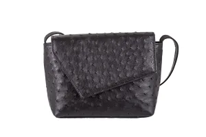 LEXIA - BLACK OSTRICH  LEATHER