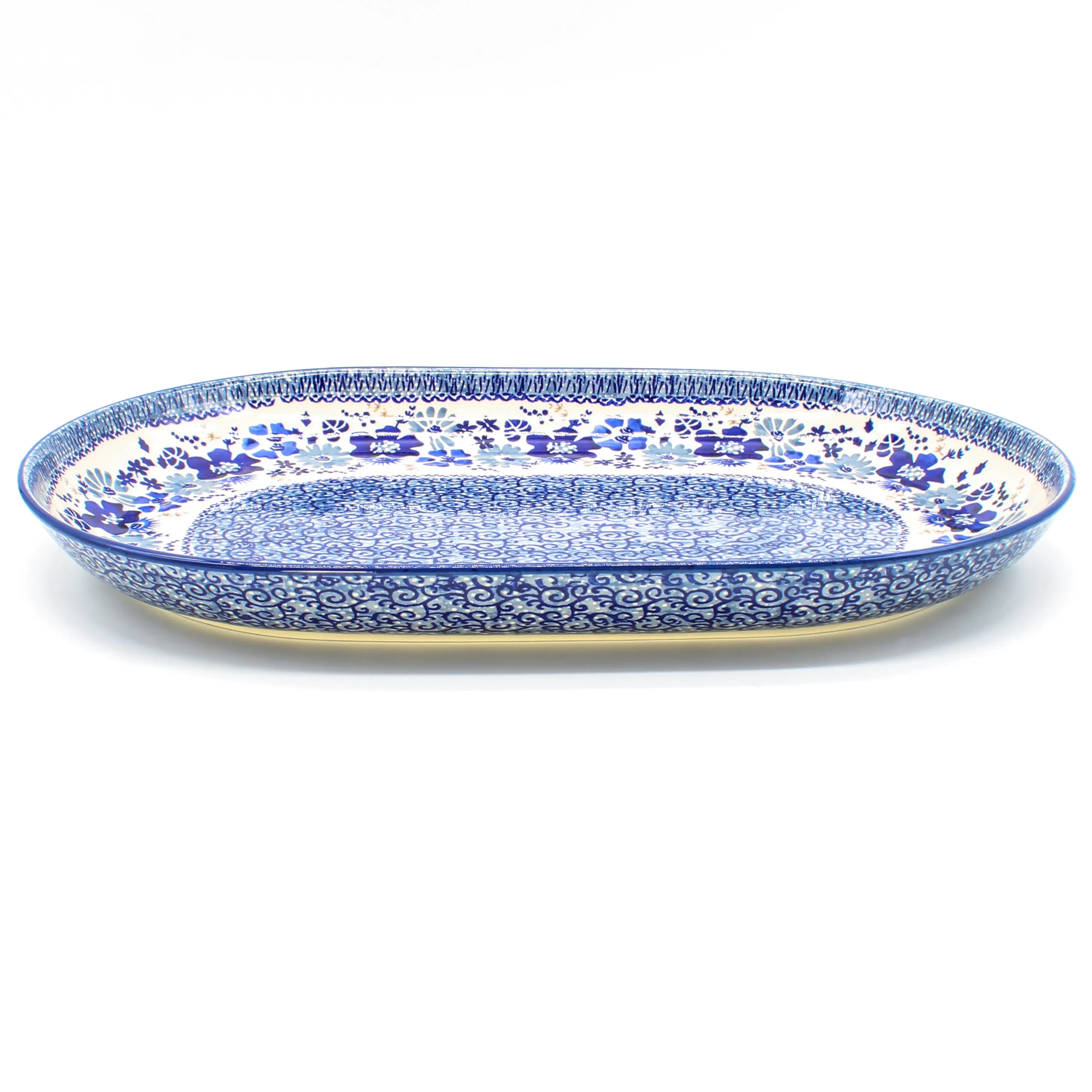 Lg Oval Platter in Stunning Blue