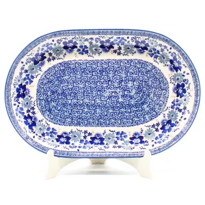 Lg Oval Platter in Stunning Blue