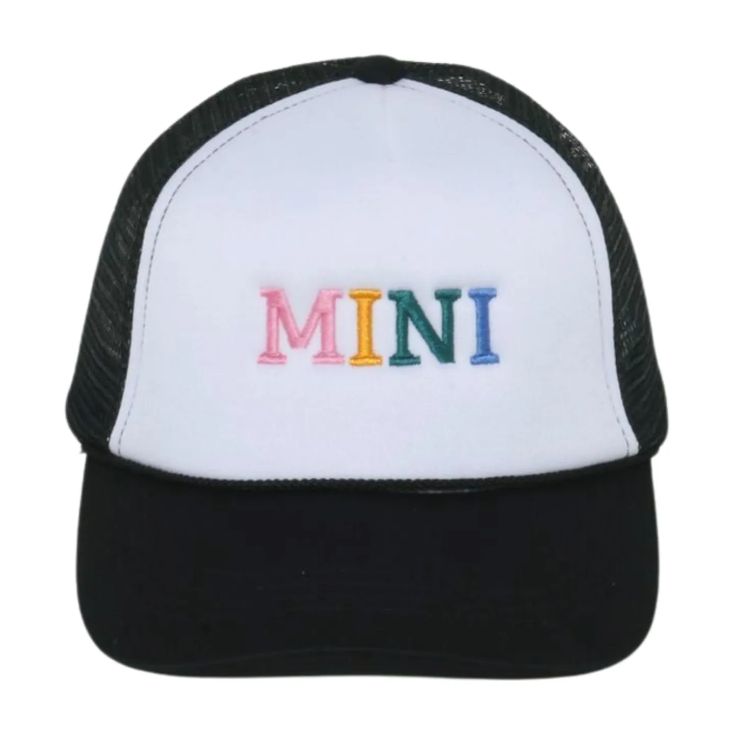 LJRH3465 - MINI MULTI COLOR EMBROIDERED ON TRUCKER HAT