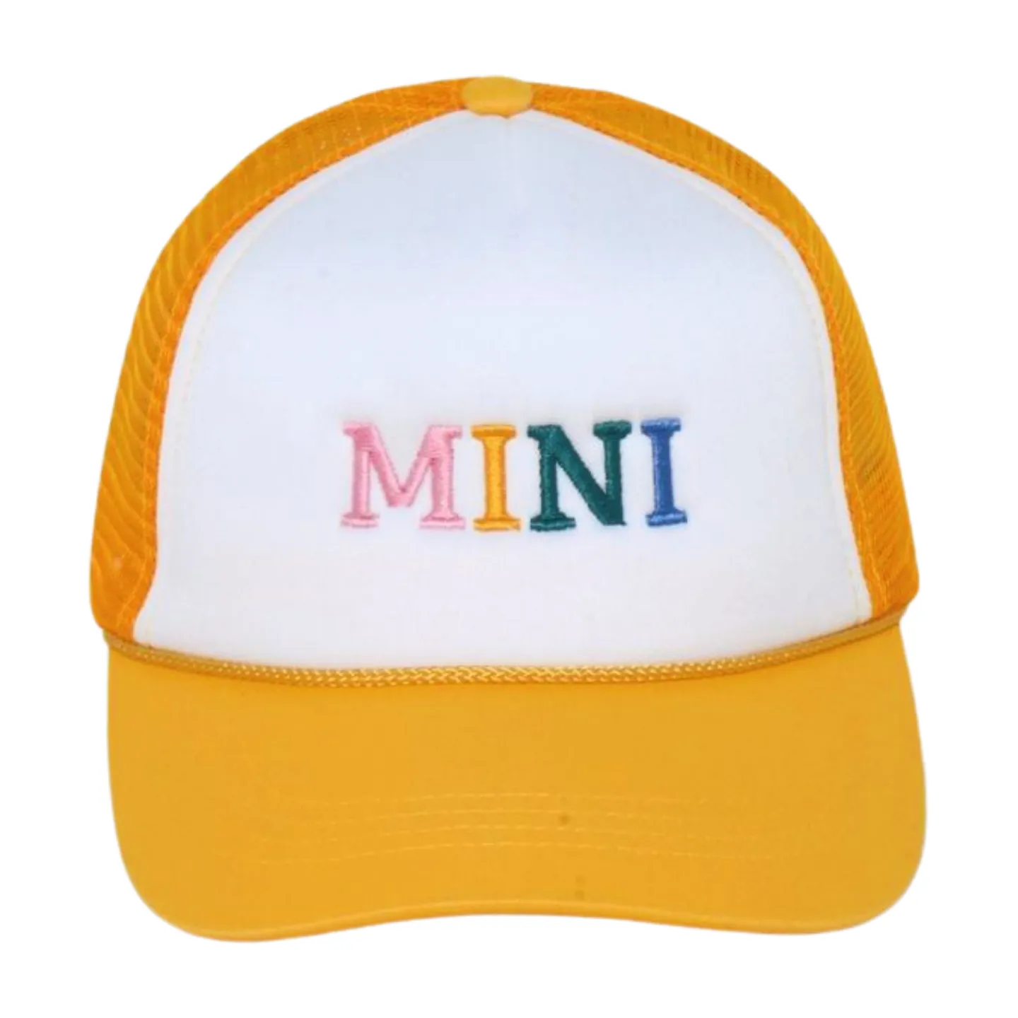 LJRH3465 - MINI MULTI COLOR EMBROIDERED ON TRUCKER HAT