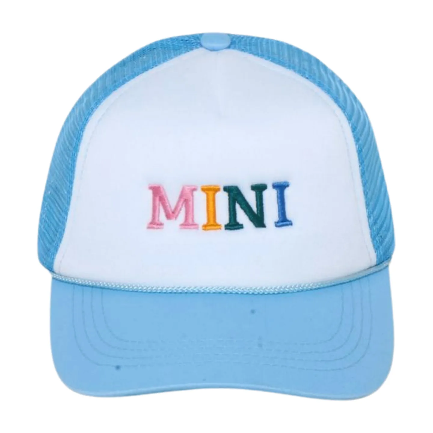 LJRH3465 - MINI MULTI COLOR EMBROIDERED ON TRUCKER HAT