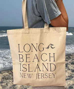 Long Beach Island Canvas Shopping Bag