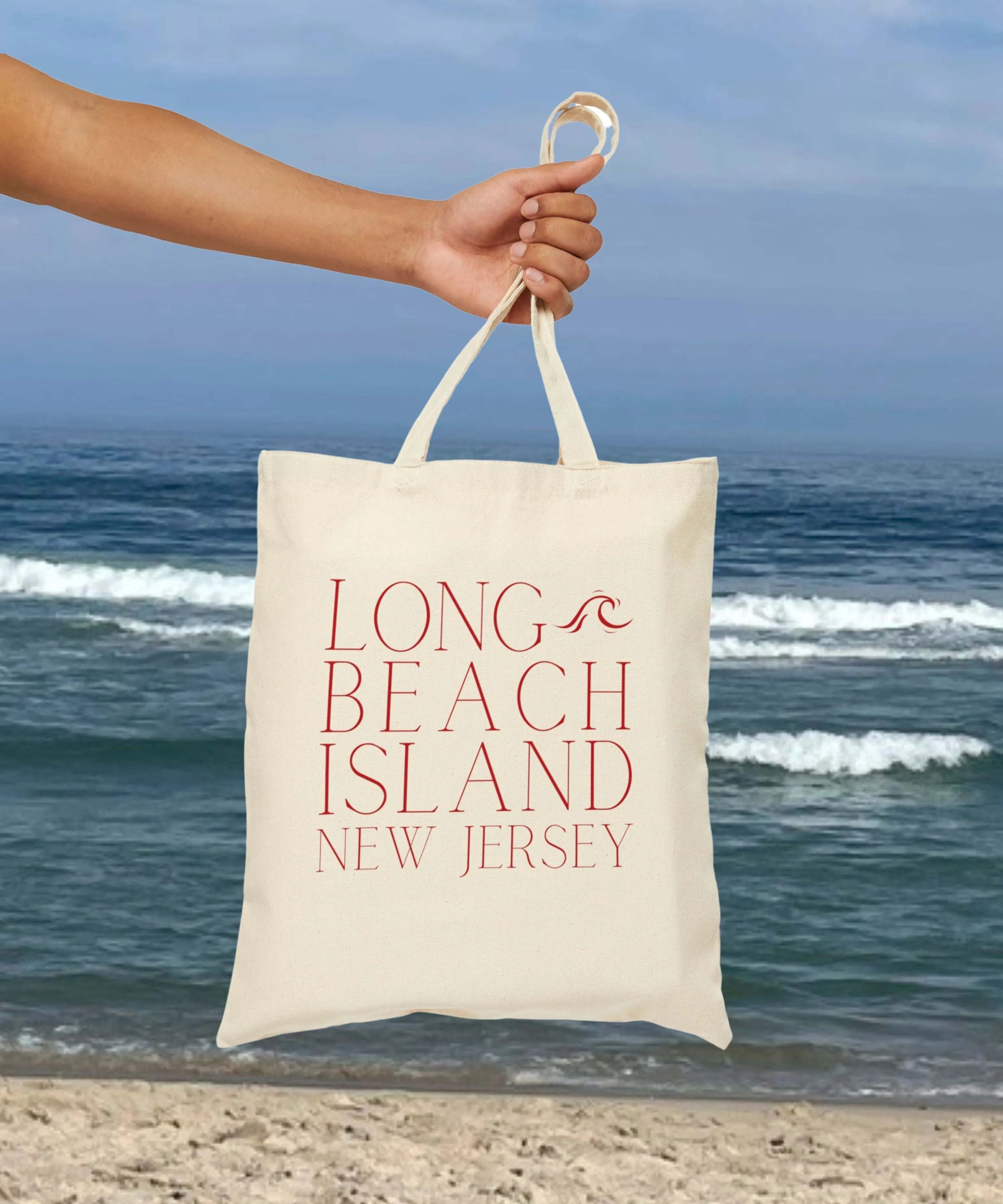 Long Beach Island Canvas Shopping Bag