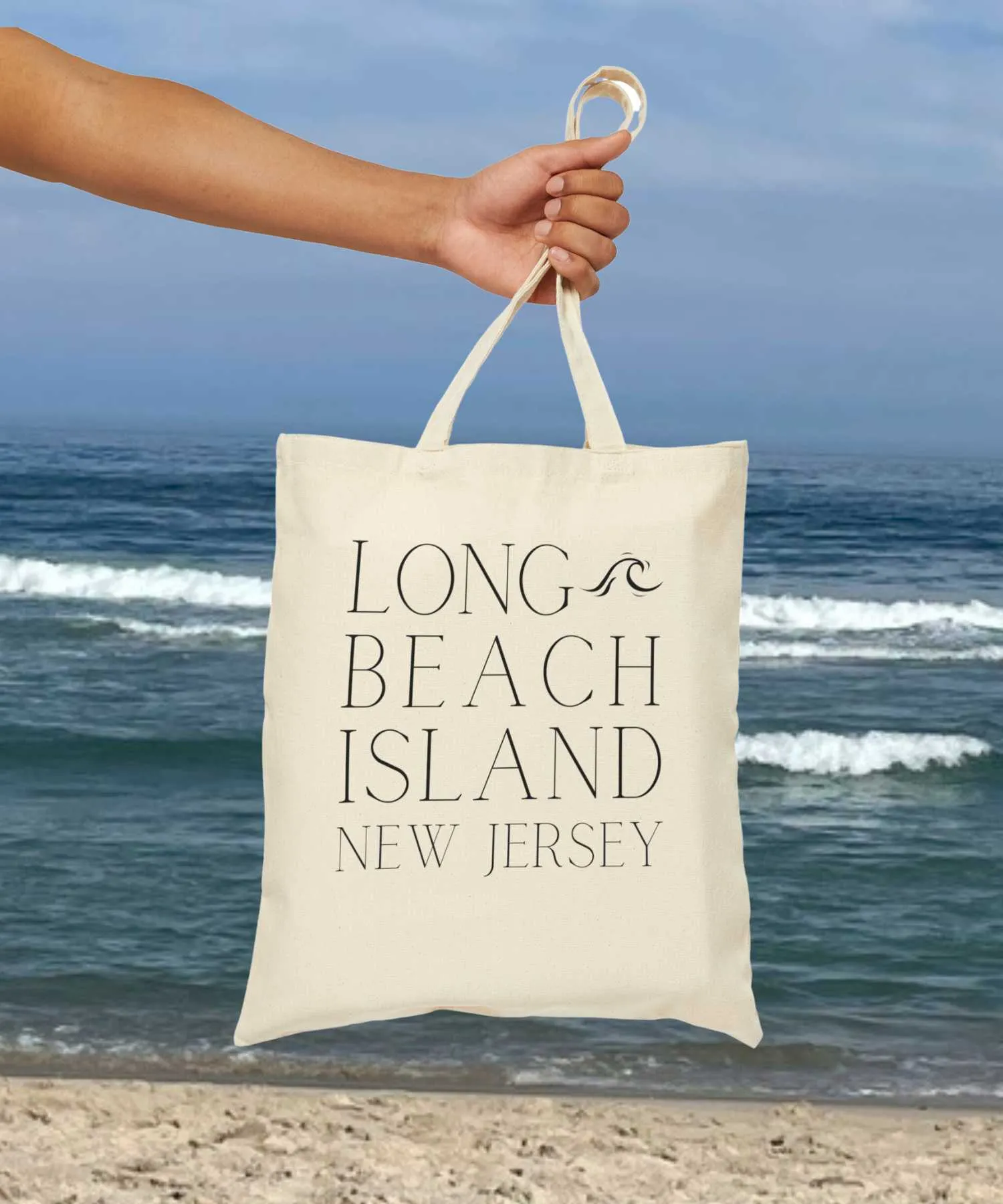 Long Beach Island Canvas Shopping Bag