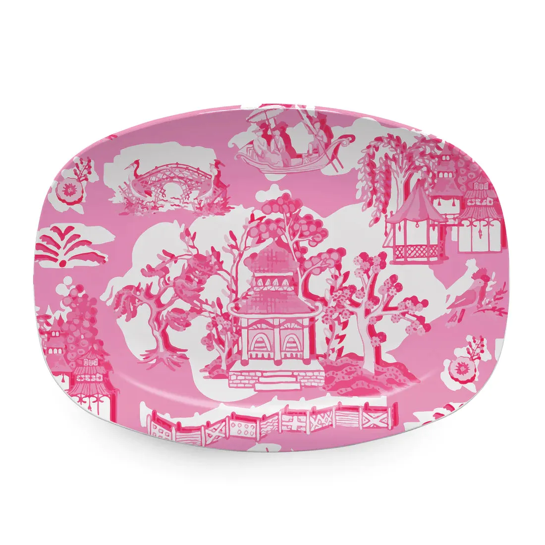 Mariposa - Platter - Chinoiserie Pink