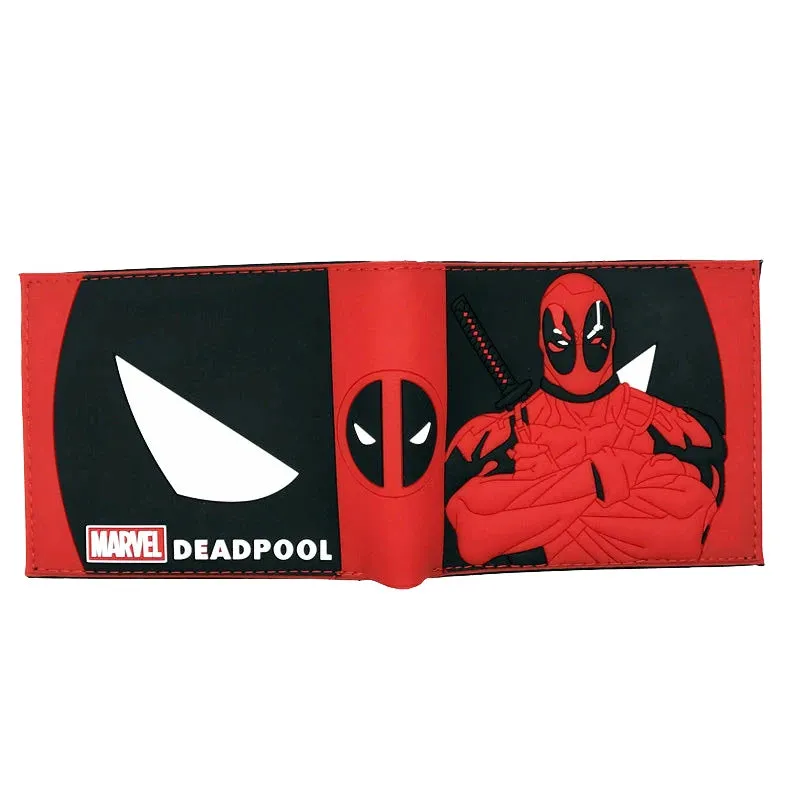 Marvel Comics Deadpool Wallet PVC Short Purse with Coin Pocket Wholesale