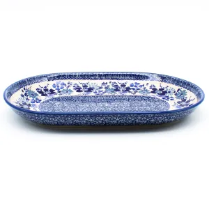 Md Oval Platter in Stunning Blue