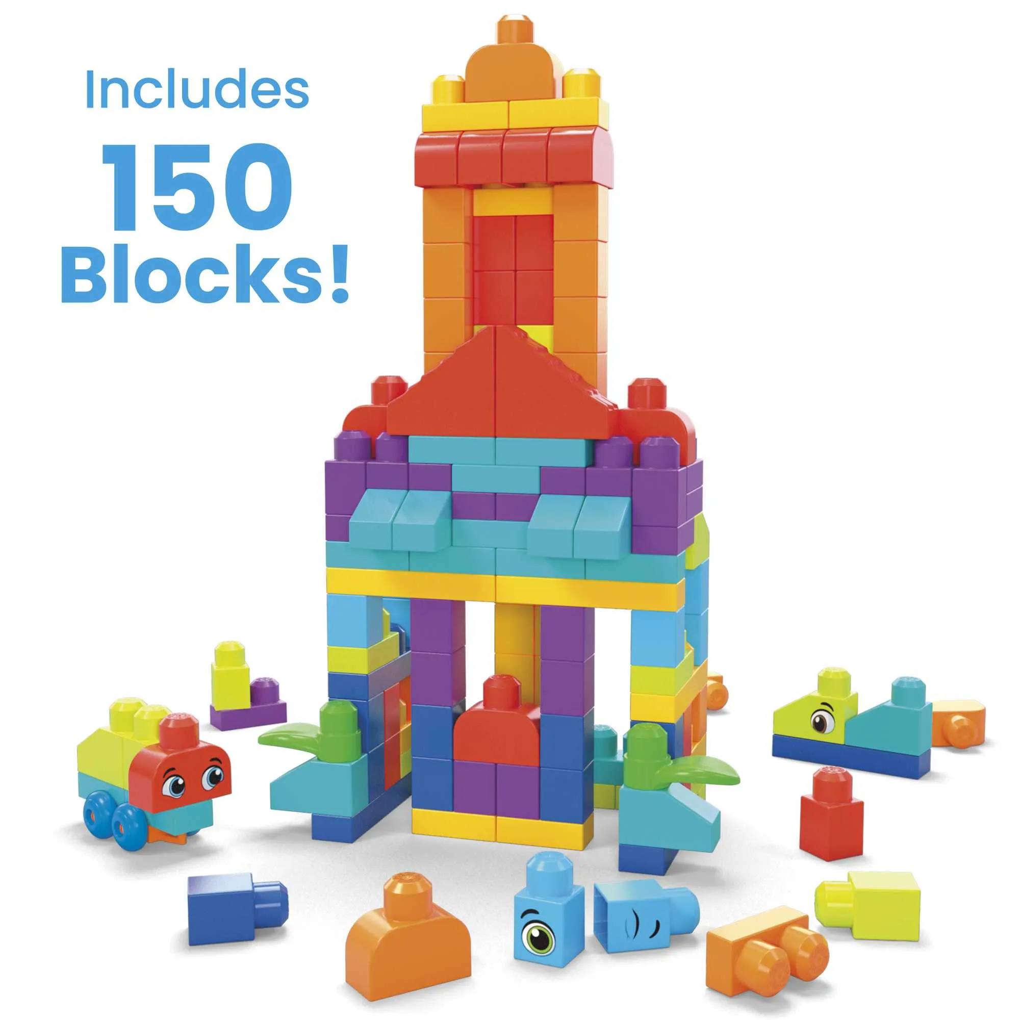 MEGA BLOKS Bigger Building Bag Building Set With 150 Big Building Blocks