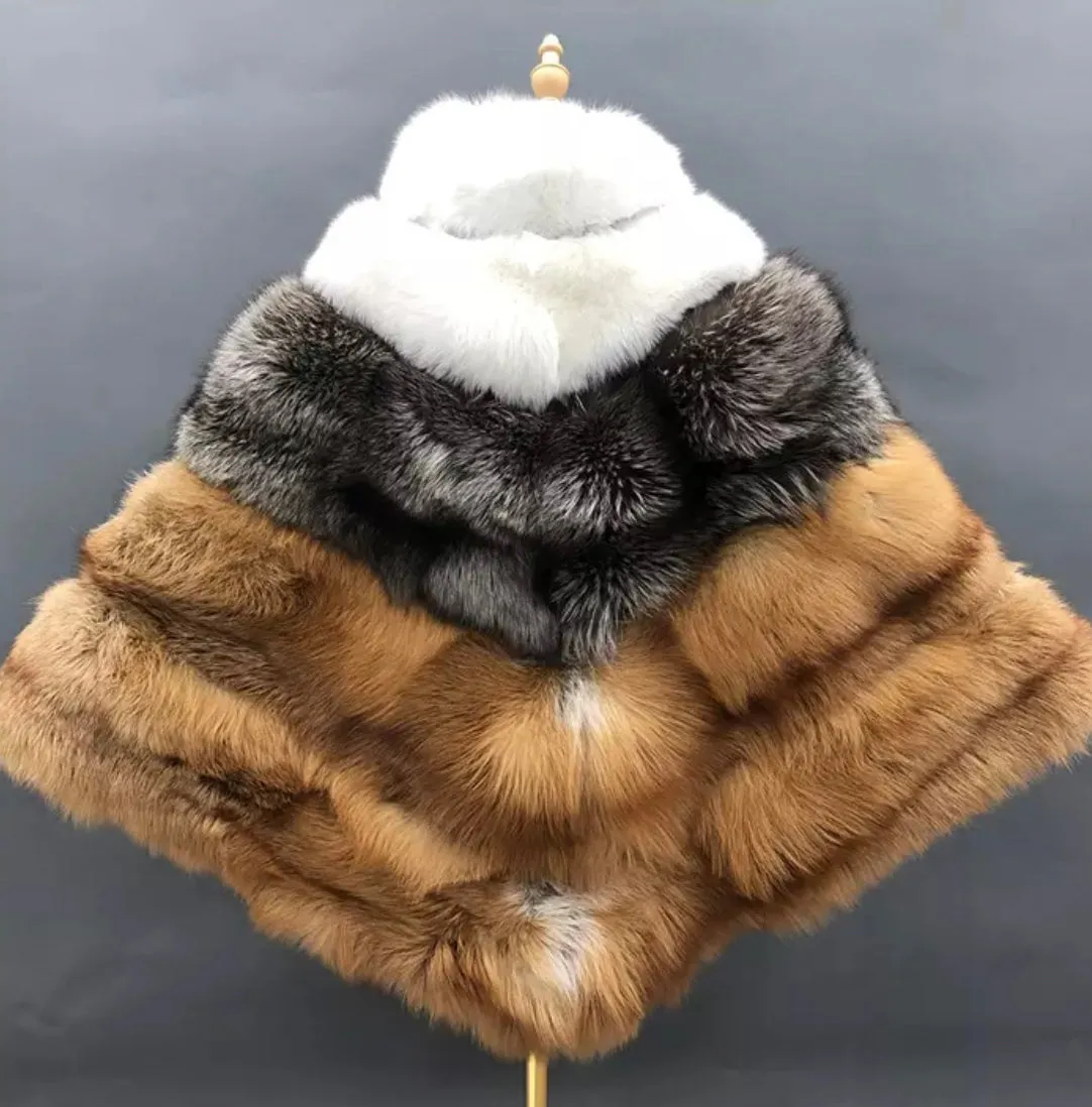 Melody Chic - Fox Fur Poncho