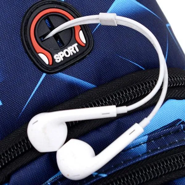 Men Sling Chest Bag Earphone Hole Design Crossbody Bag